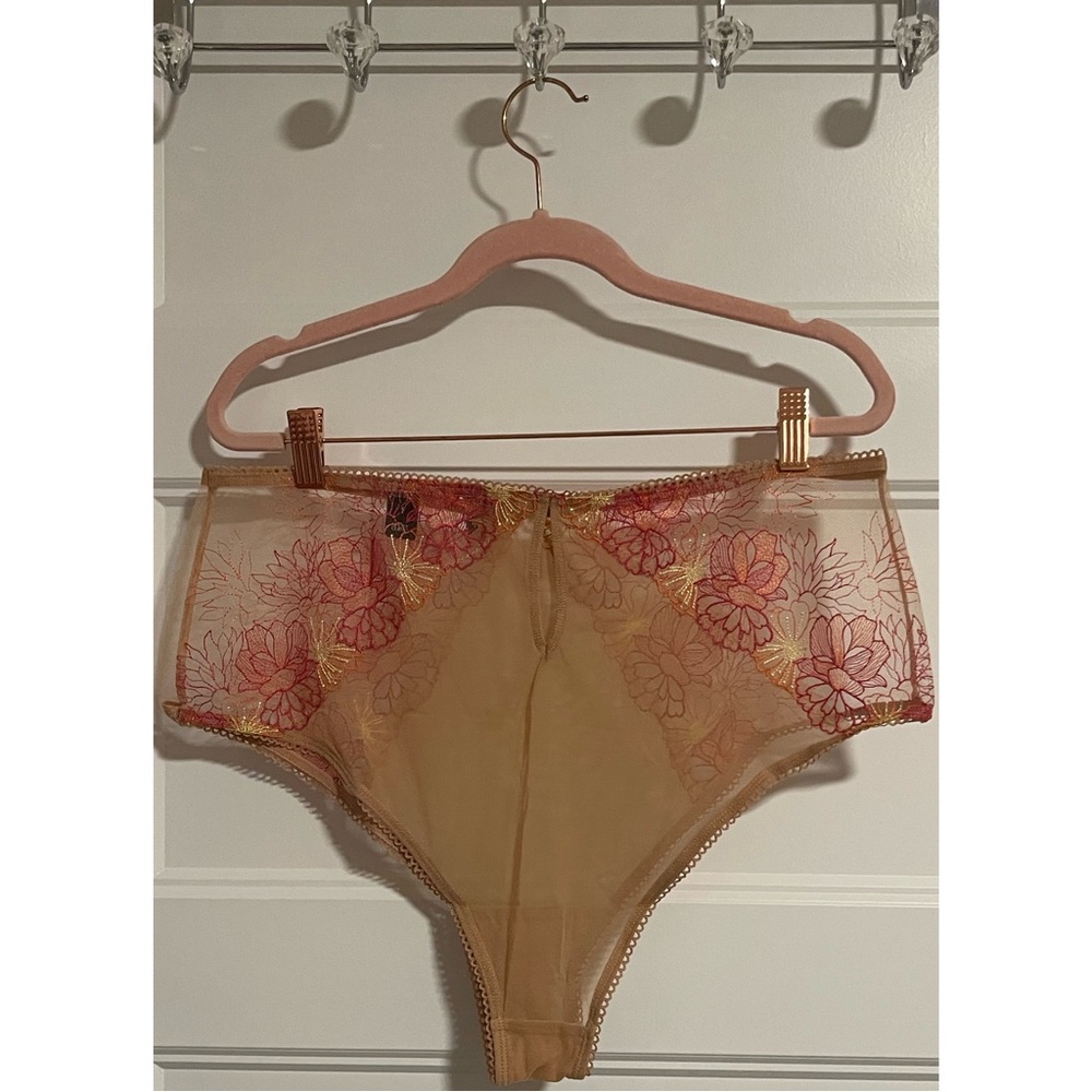 Torrid Underwire Embroidered Mesh Unlined Lace Longline Bra and Panty NWT - Picture 12 of 16